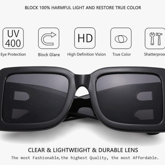 Trendy 2024 Oversized Square Sunglasses - Picture 5 of 5